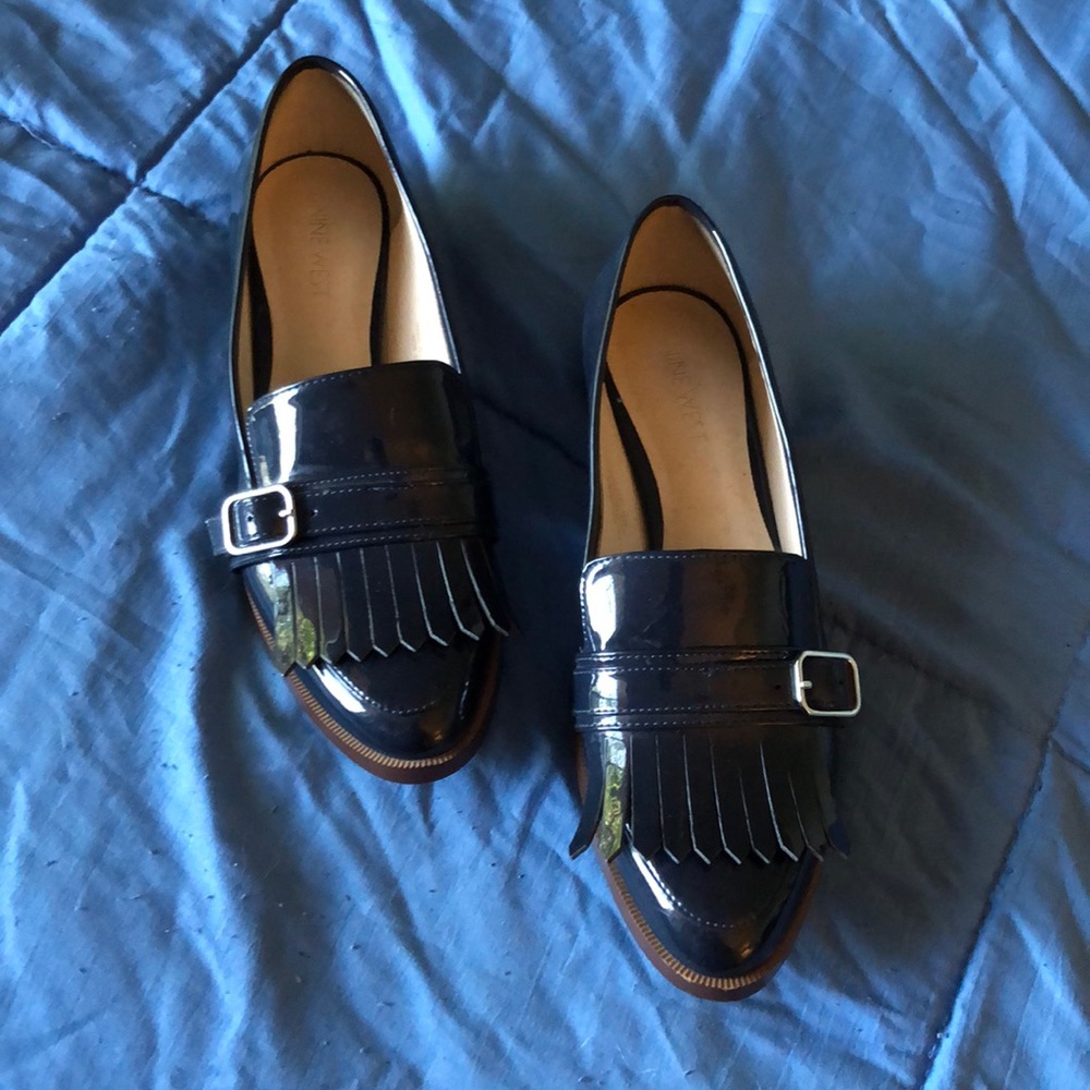 Patent Leather Kiltie Loafers Nine West